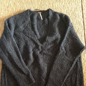 Free People Oversized Sweater BLACK